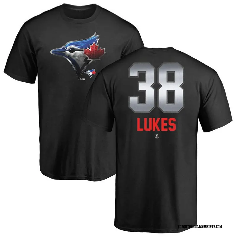 Men's Toronto Blue Jays ＃38 Nathan Lukes Black Branded Midnight Mascot T-Shirt
