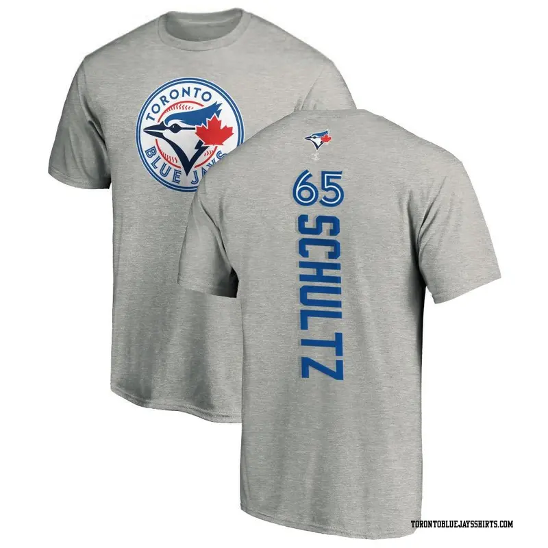 Men's Toronto Blue Jays ＃65 Paxton Schultz Ash Backer T-Shirt