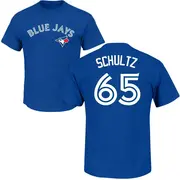 Men's Toronto Blue Jays ＃65 Paxton Schultz Royal Roster Name & Number T-Shirt