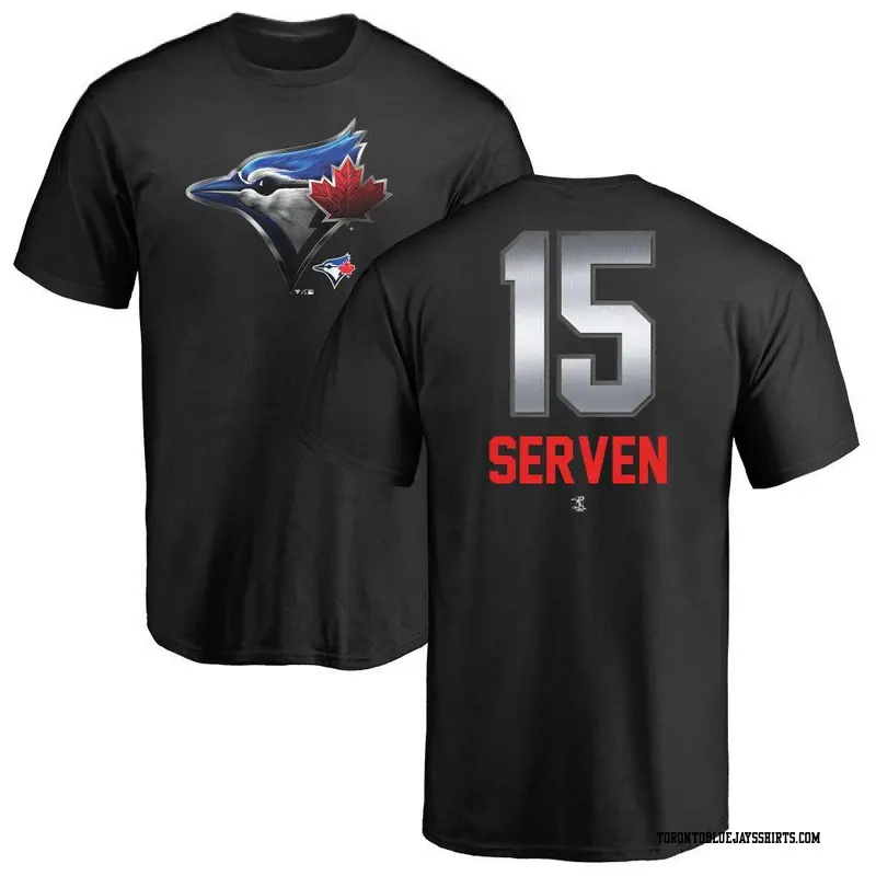 Youth Toronto Blue Jays ＃15 Brian Serven Black Midnight Mascot T-Shirt