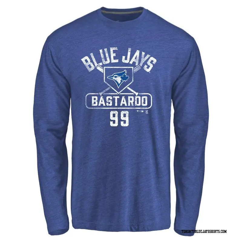 Youth Toronto Blue Jays ＃99 Angel Bastardo Royal Base Runner Long Sleeve T-Shirt